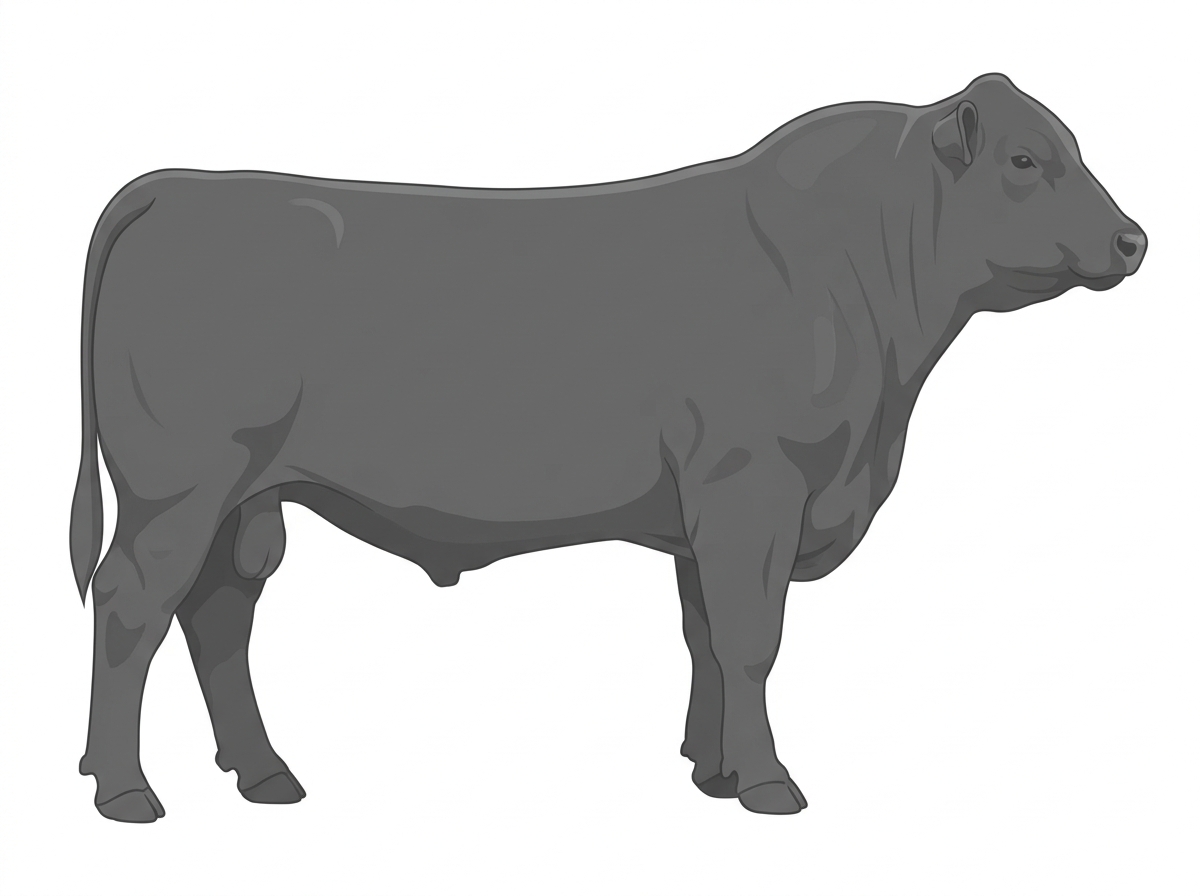 Gray Angus Cross Bull