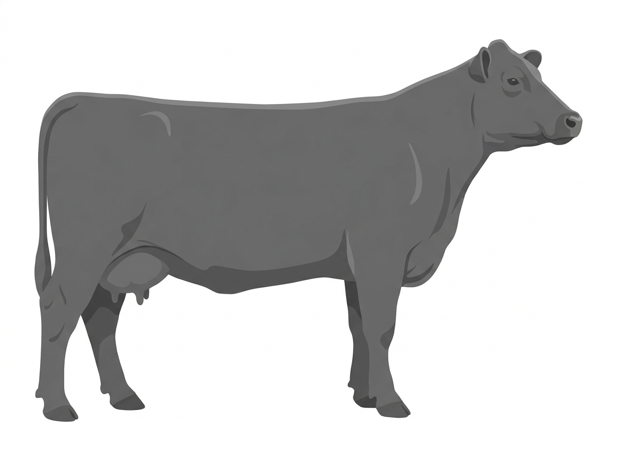 Gray Angus Cross Cow