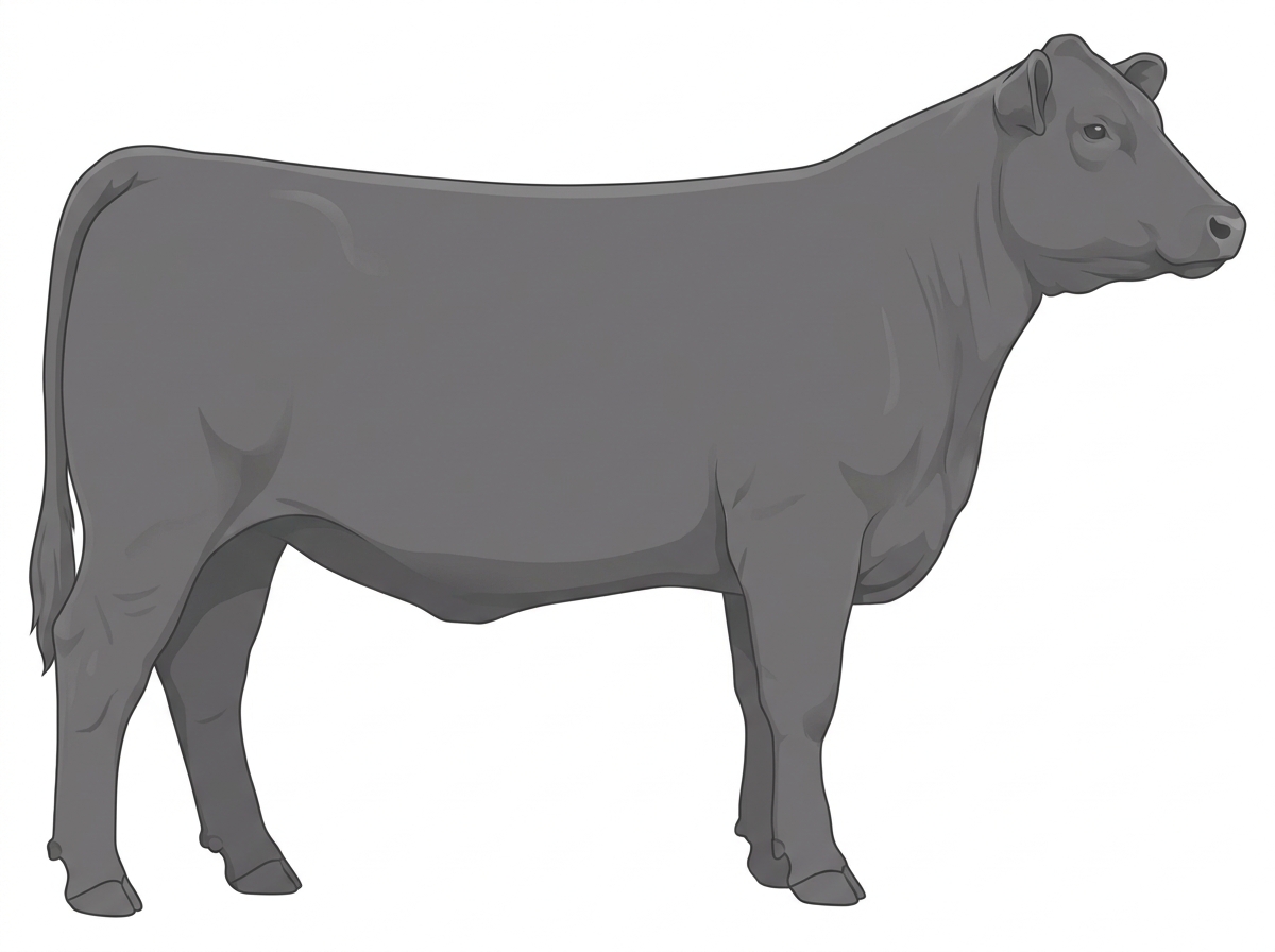 Gray Angus Cross Heifer
