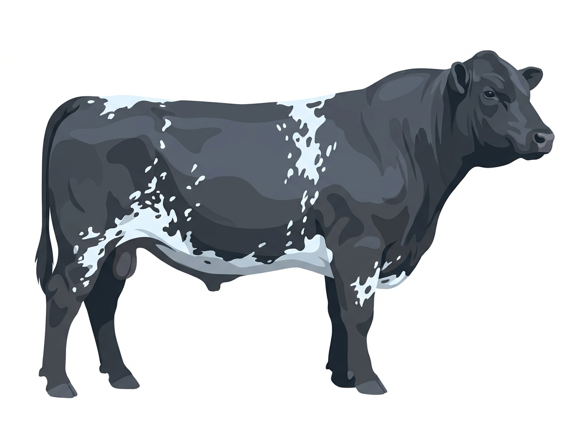 Light blue roan Angus Cross Bull