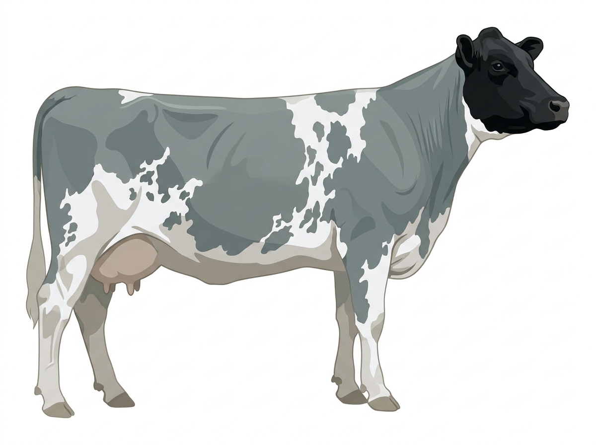 Light blue roan Angus Cross Cow