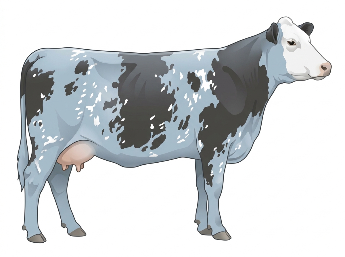 Light blue roan with a white face Angus Cross Cow