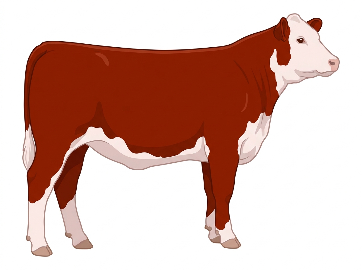 Red with white spots Angus Cross Heifer