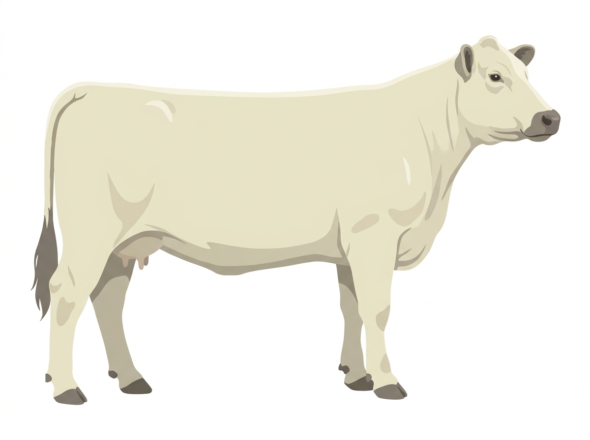White Angus Cross Cow