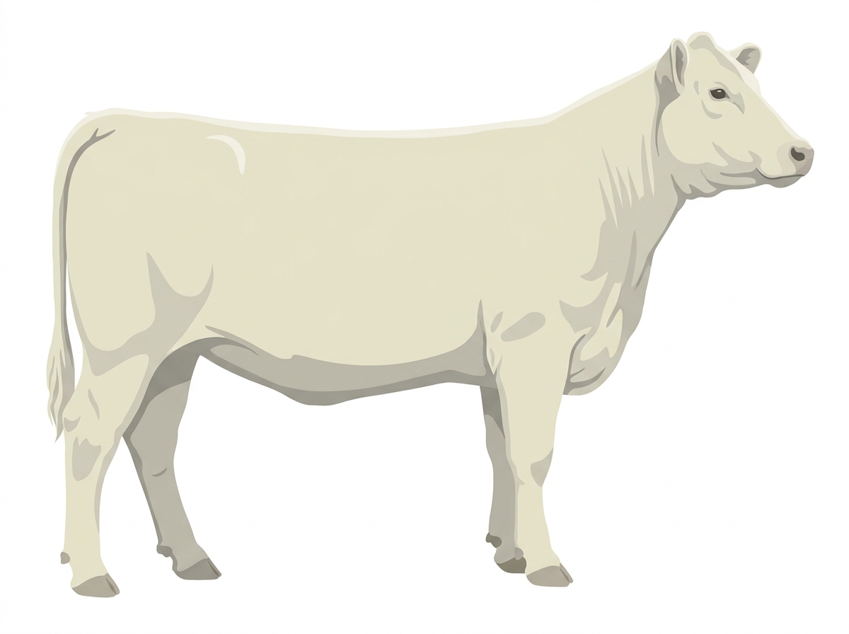 White Angus Cross Heifer