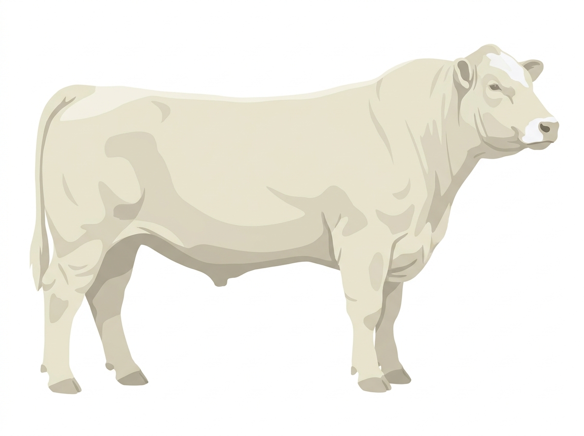 White with minimal white face markings Angus Cross Bull