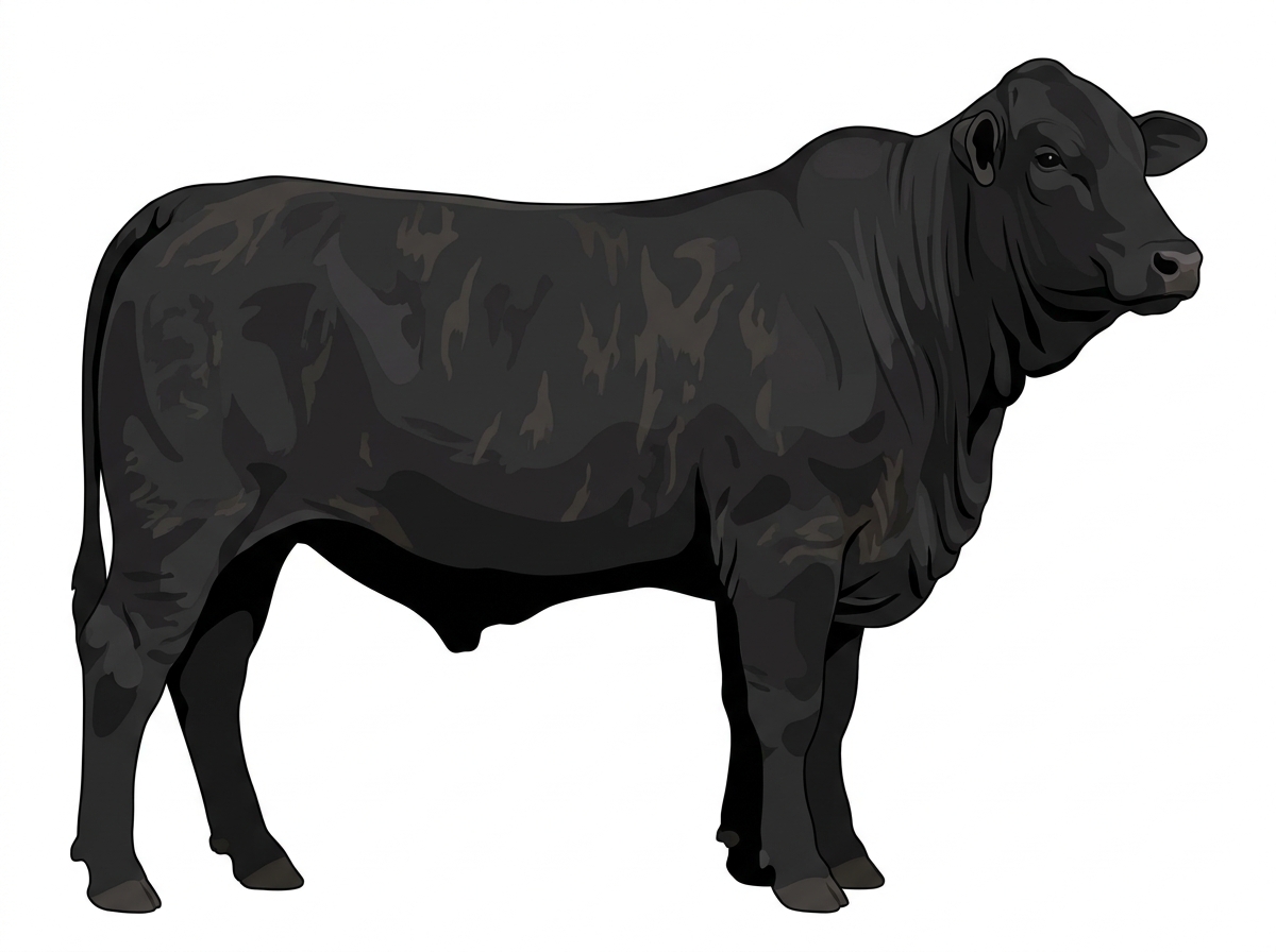 Black faint brindle Angus x Brahman Cross Steer