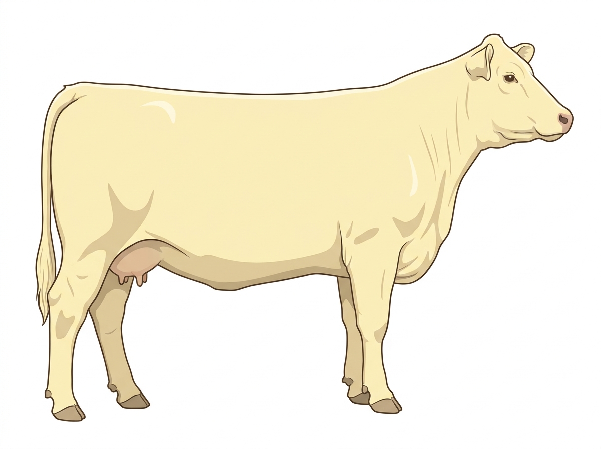 Cream Angus x Charolais Cross Cow