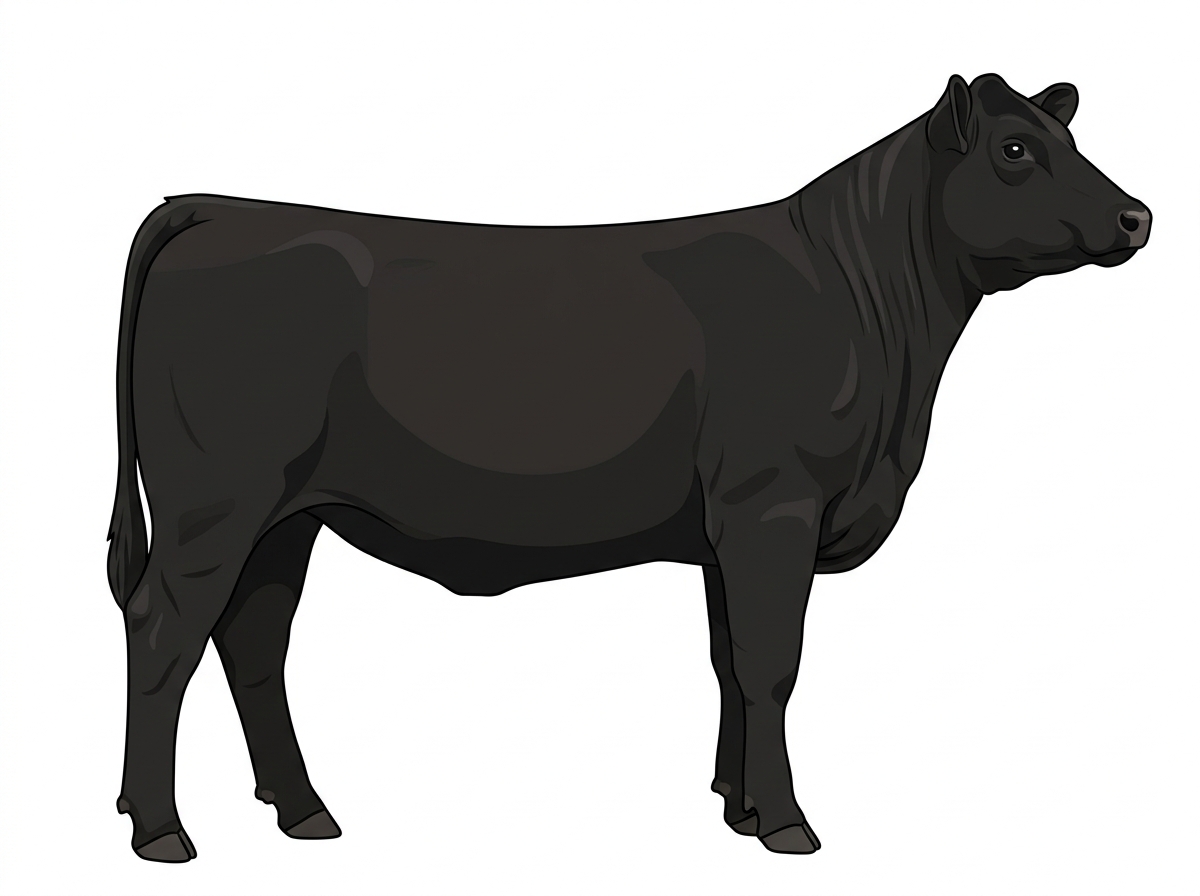 Black Angus x Maine-Anjou Cross Heifer