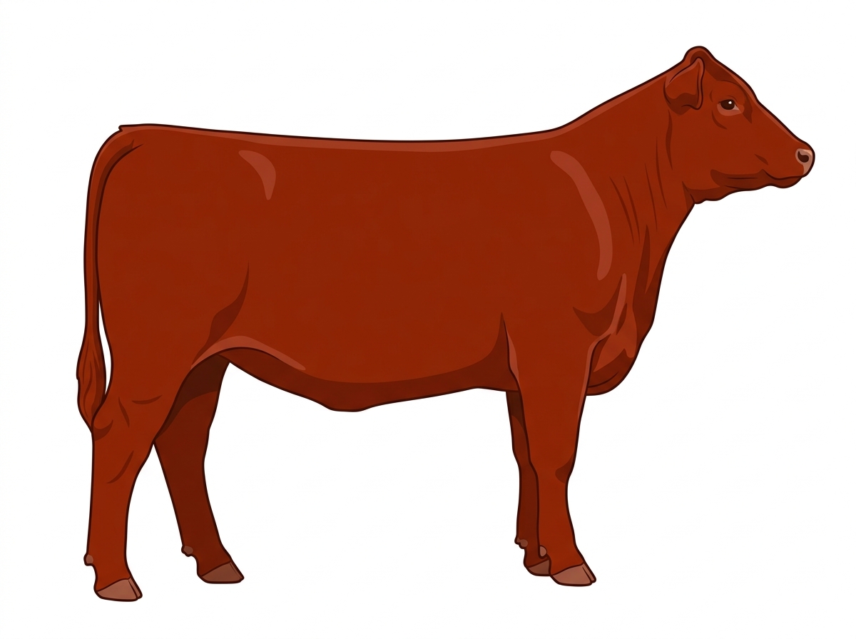 Red Angus x Maine-Anjou Cross Heifer