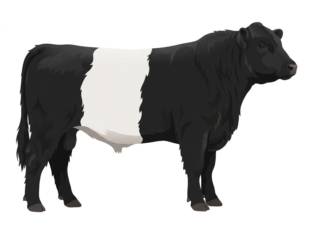 Black Belted Galloway Bull