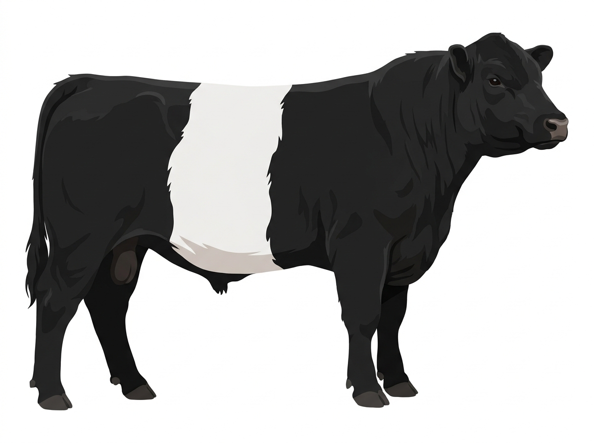 Belted Galloway Cross Bull #21993