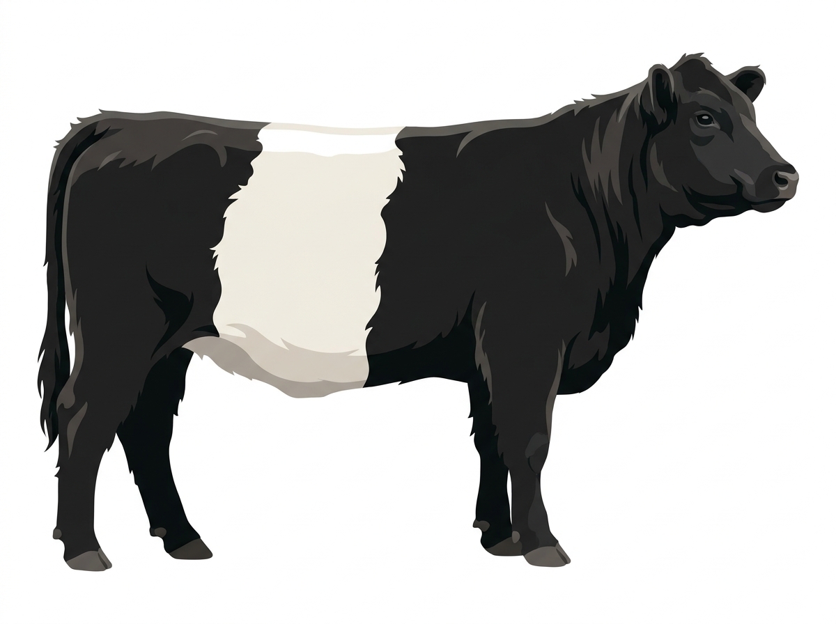 Black with white belt Belted Galloway Cross Heifer