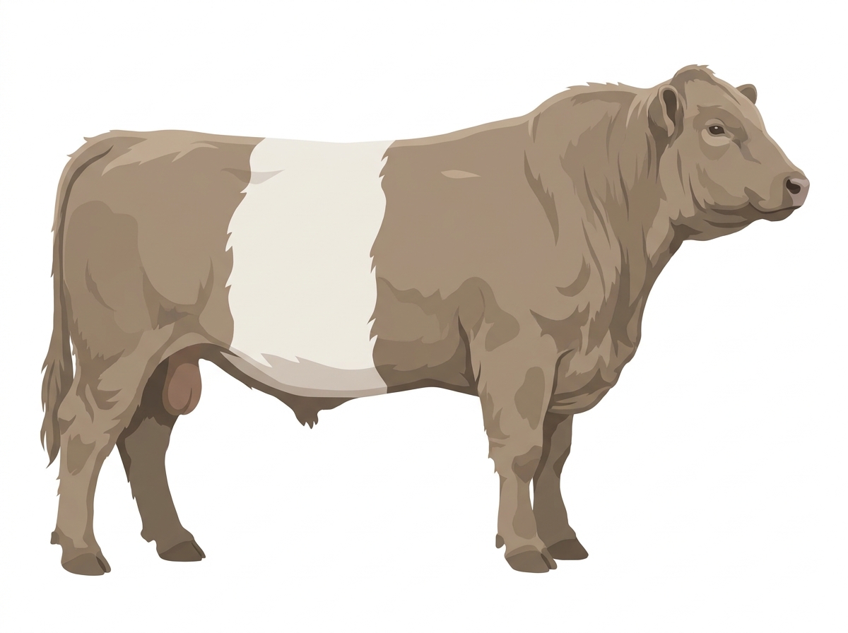 Dun Belted Galloway Cross Bull