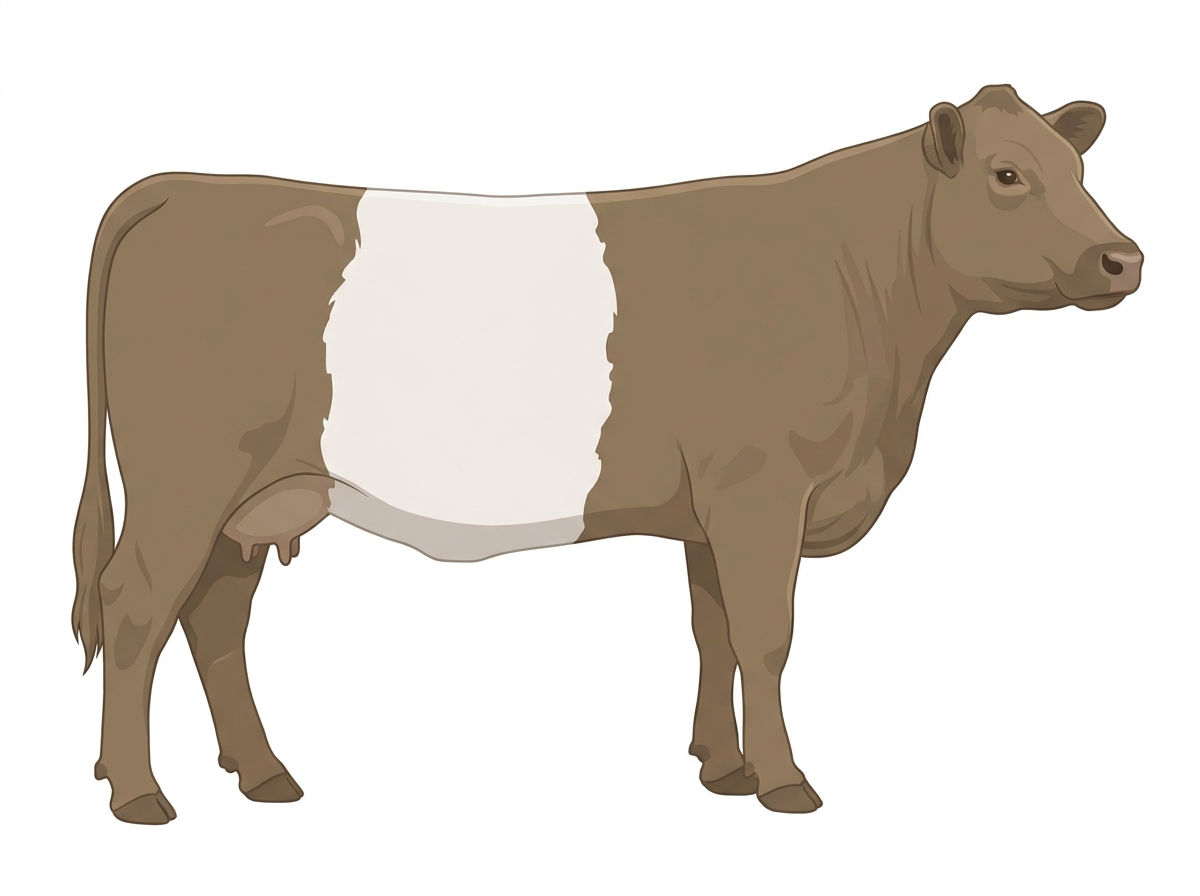 Dun Belted Galloway Cross Cow