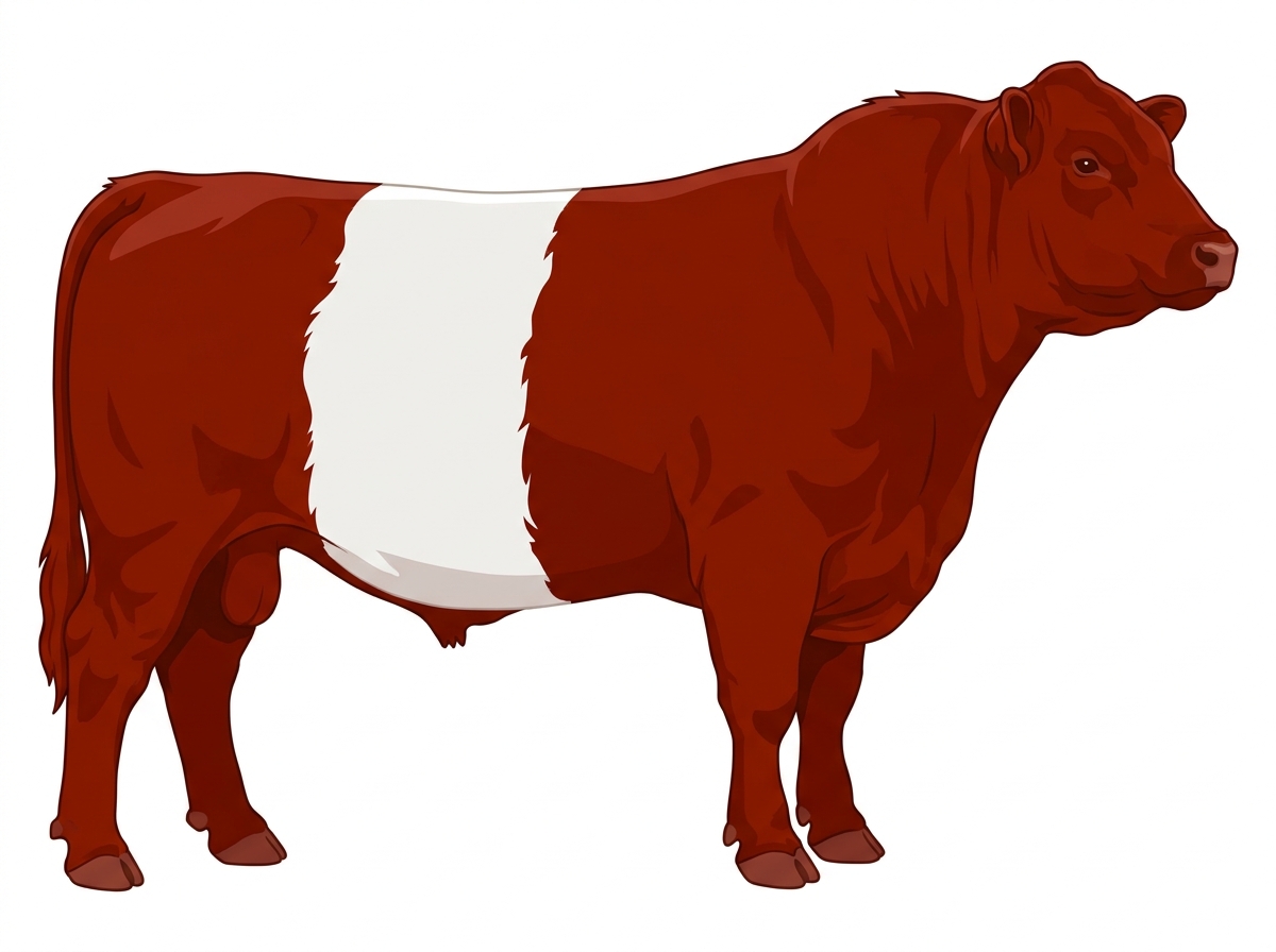 Red Belted Galloway Cross Bull