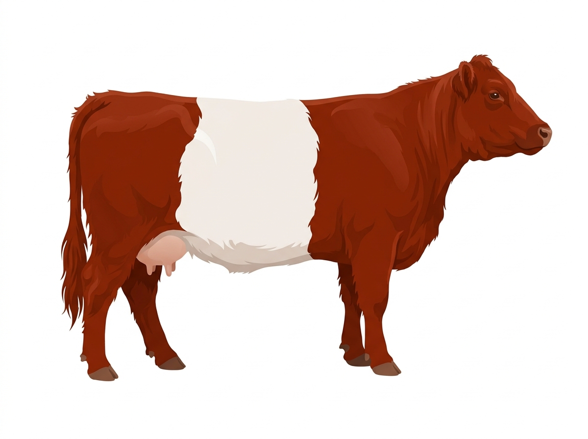 Red Belted Galloway Cross Cow