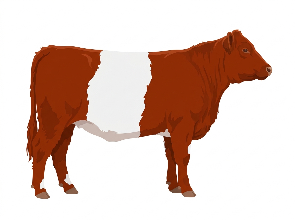 Red with minimal white markings Belted Galloway Cross Heifer