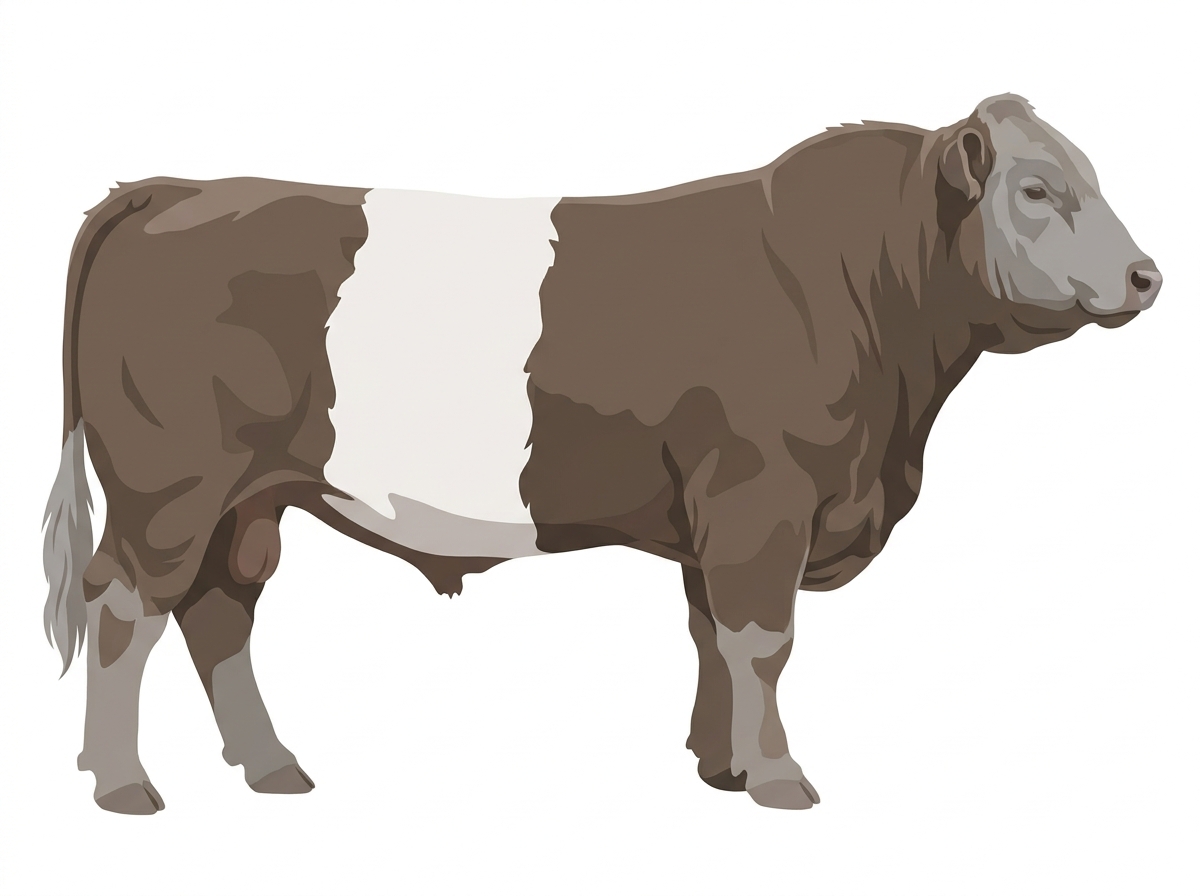 Smoky Belted Galloway Cross Bull