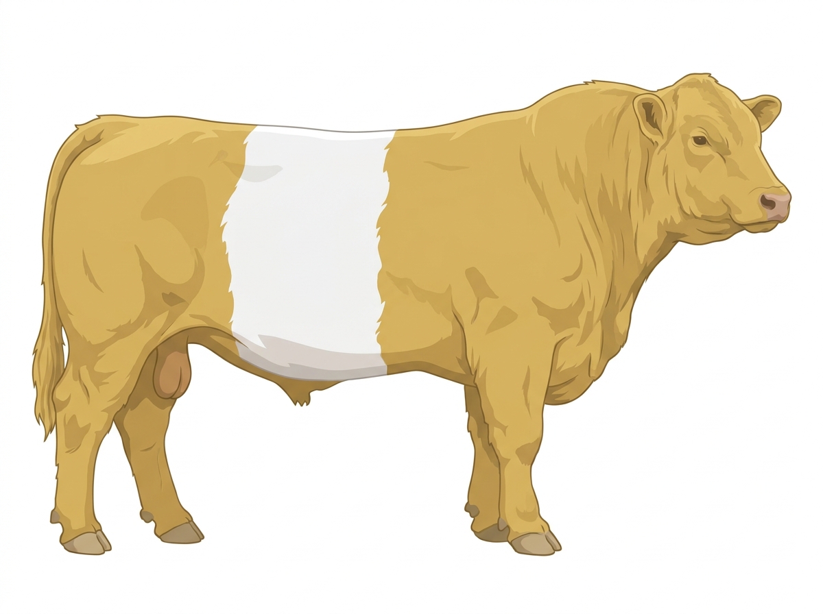 Yellow Dun Belted Galloway Cross Bull