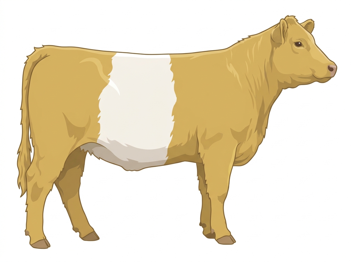 Yellow Dun Belted Galloway Cross Heifer