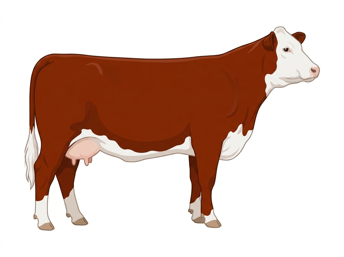 Red Black Baldy Cow