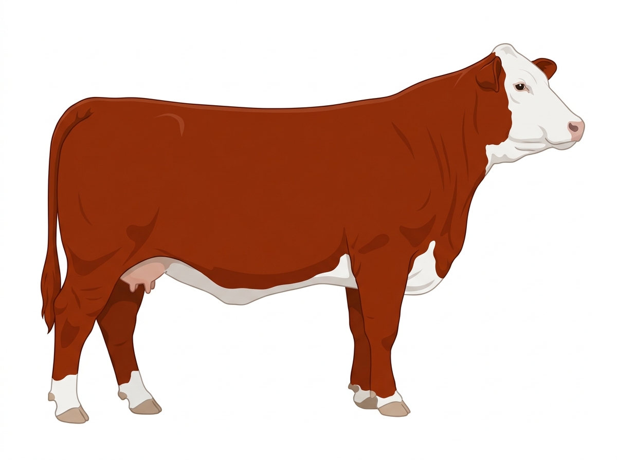Red Braford Cow