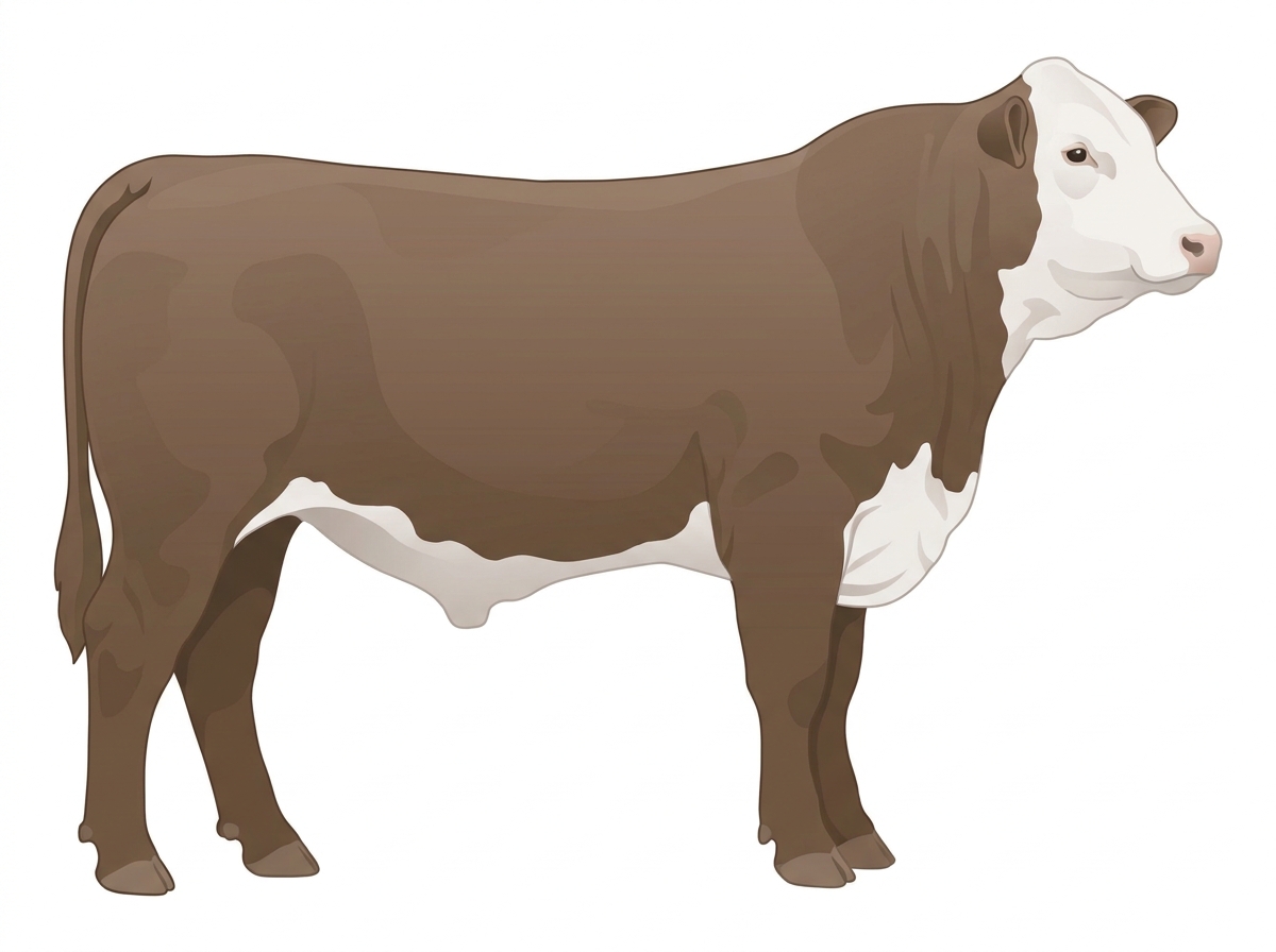 Smoky with a white face Braford Steer