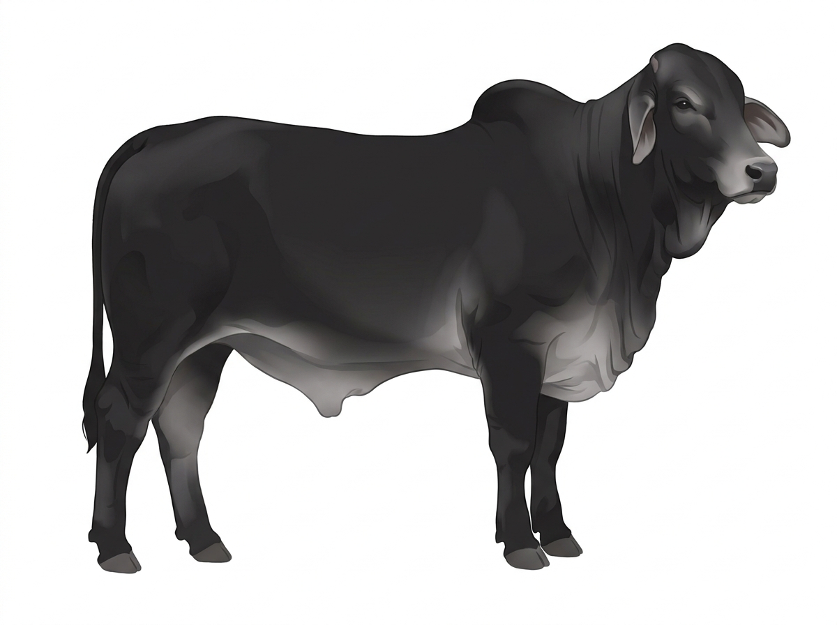 Black Brahman Cross Bull