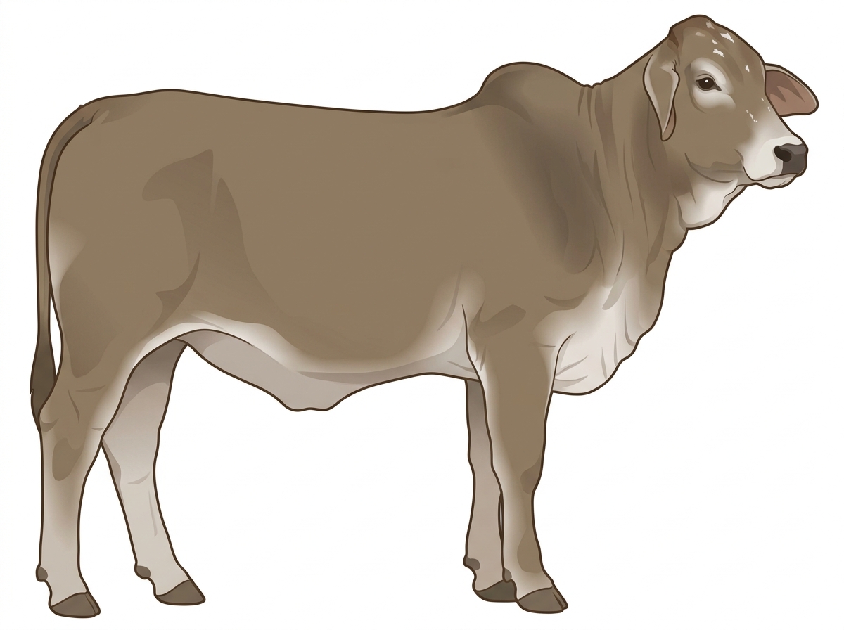 Dun with minimal white face markings Brahman Cross Heifer