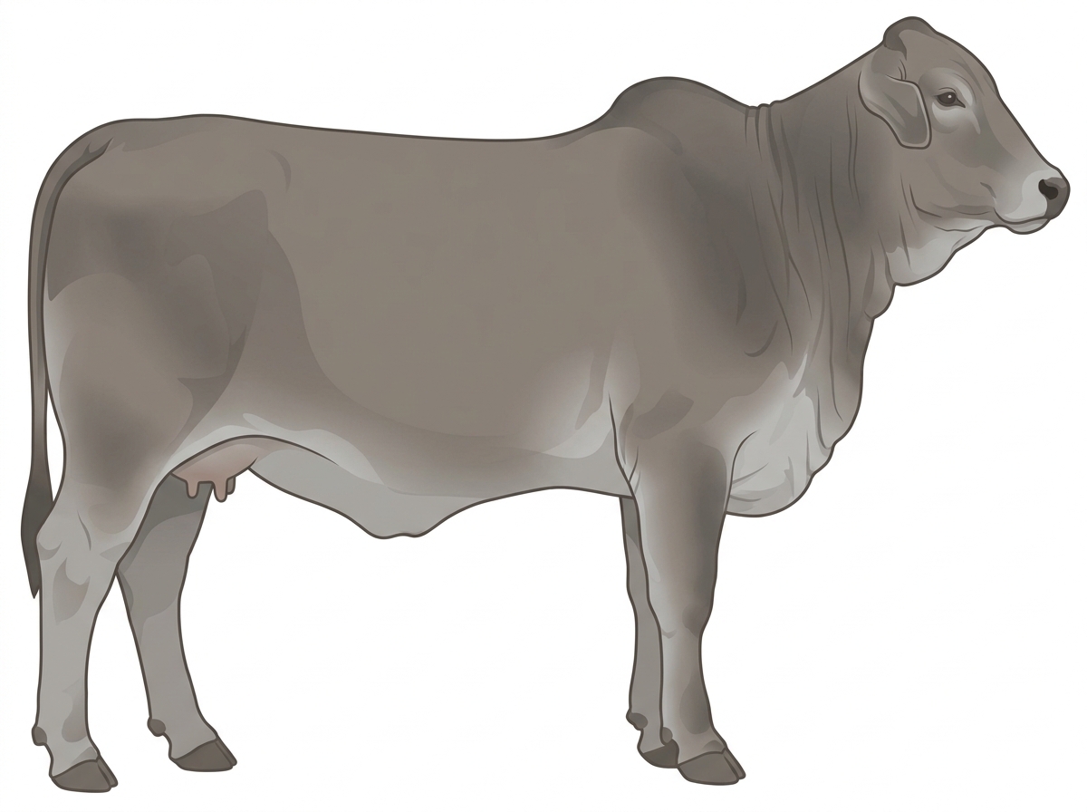 Gray Brahman Cross Cow