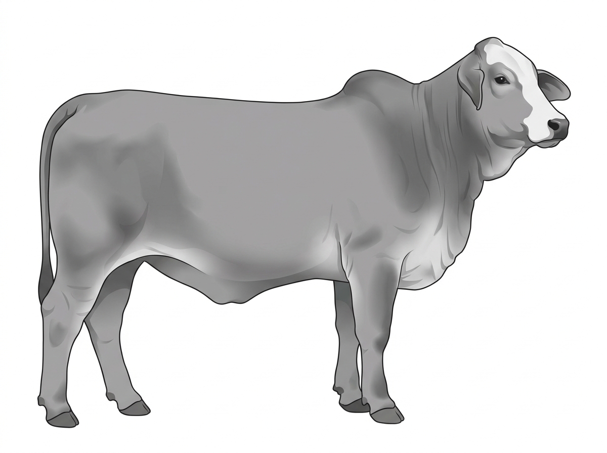 Gray with a white face Brahman Cross Heifer