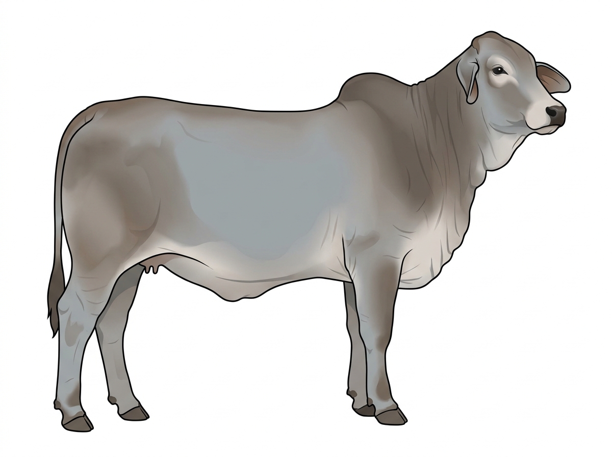 Light blue roan Brahman Cross Heifer