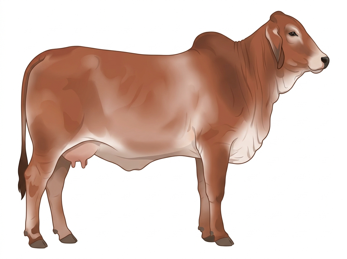 Red roan Brahman Cross Cow