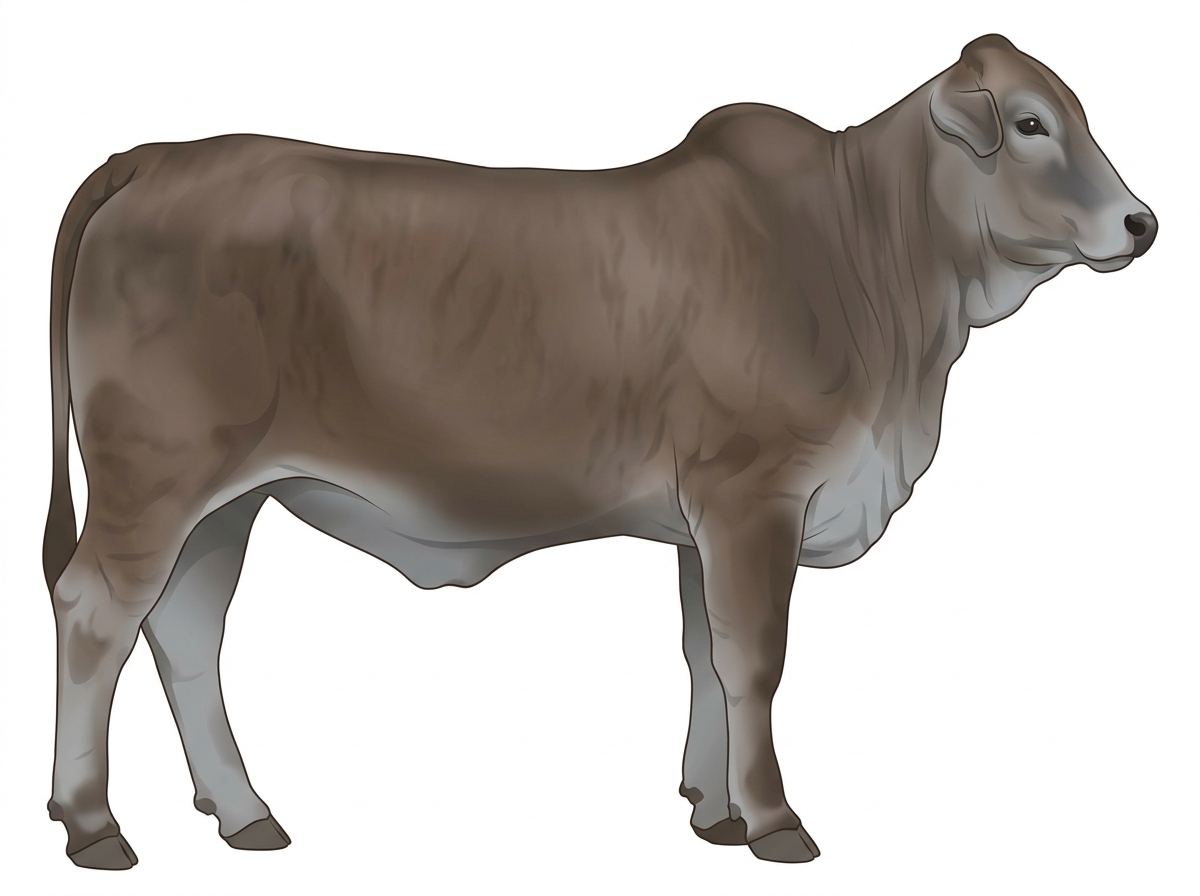 Smoky brindle with faint black striping Brahman Cross Heifer