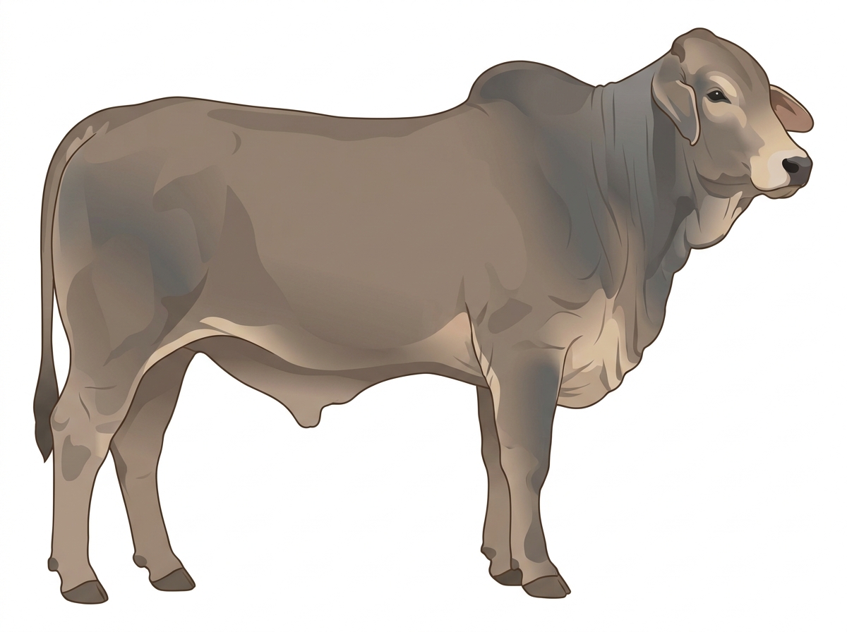 Smoky Brahman Cross Bull