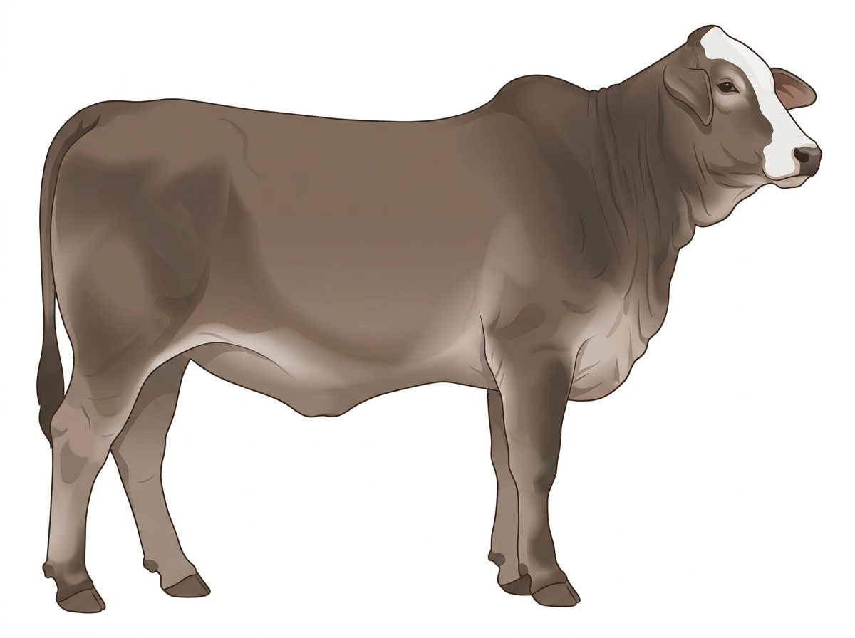 Smoky with a white face Brahman Cross Heifer