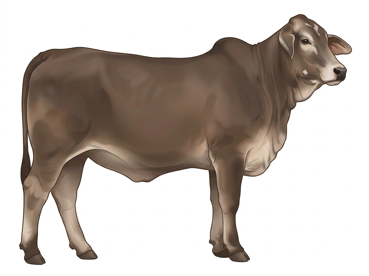 Smoky with minimal white face markings Brahman Cross Heifer