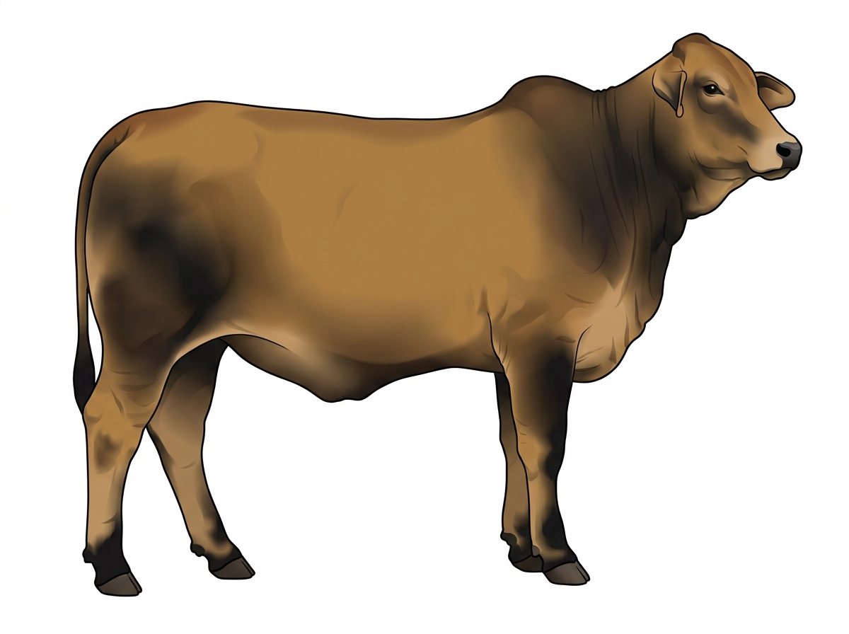 Tan with black points Brahman Cross Heifer