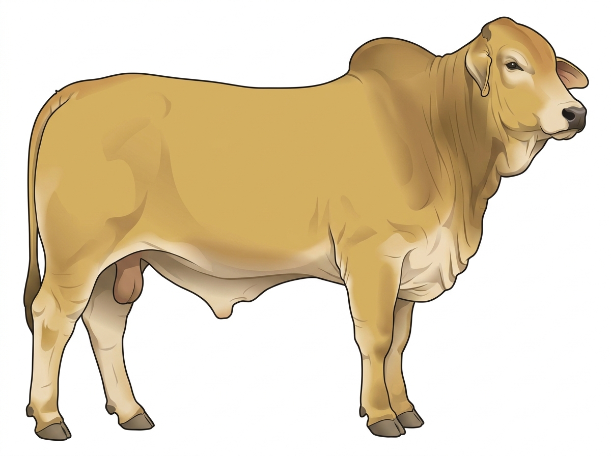 Yellow Dun Brahman Cross Bull