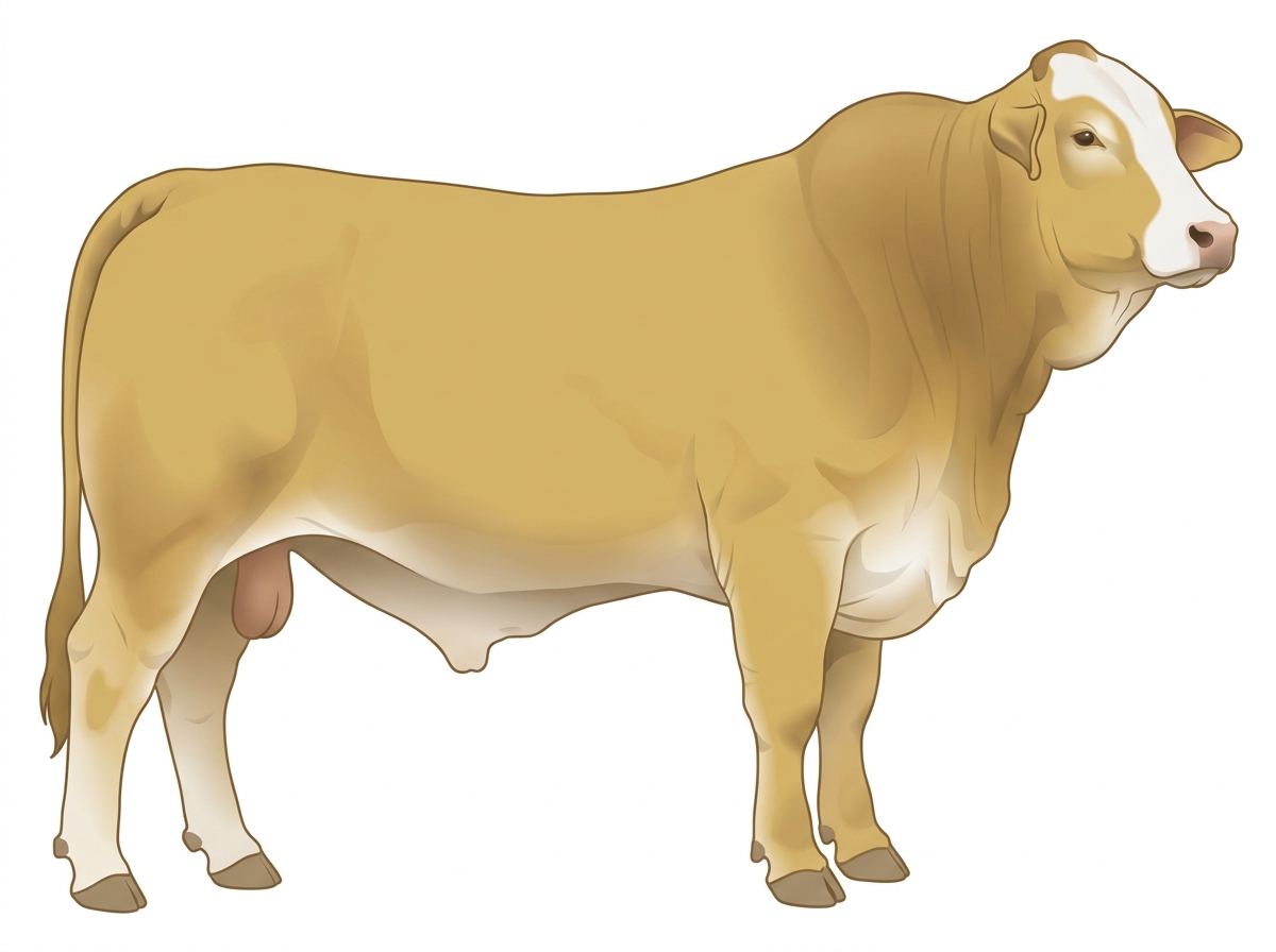 Yellow Dun with a white face Brahman Cross Bull