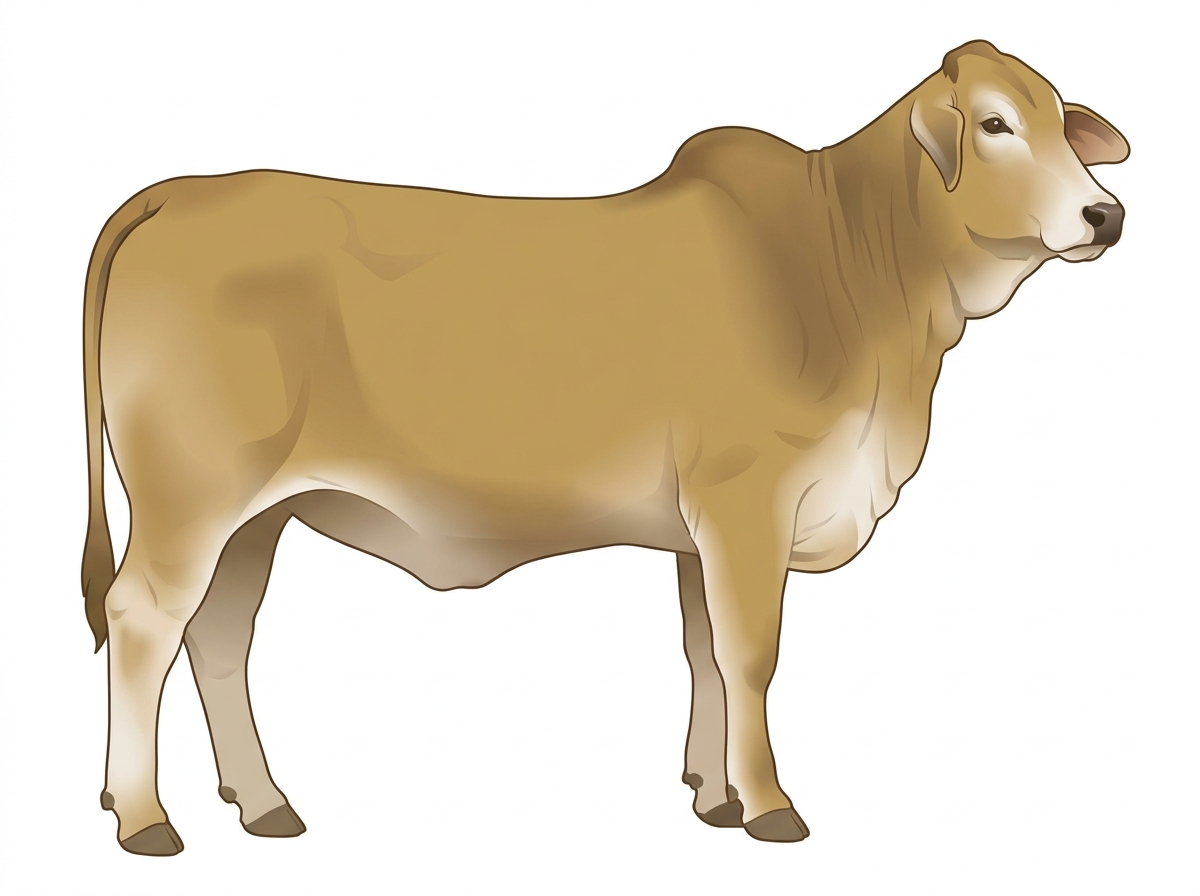Yellow Dun with minimal white face markings Brahman Cross Heifer