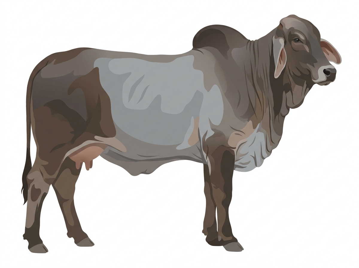 Smoky Brahman Cow