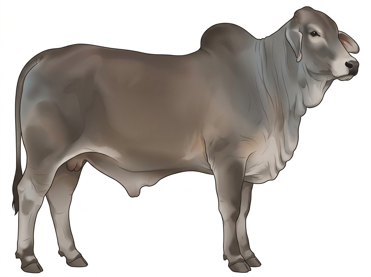 Smoky Brahman Cow
