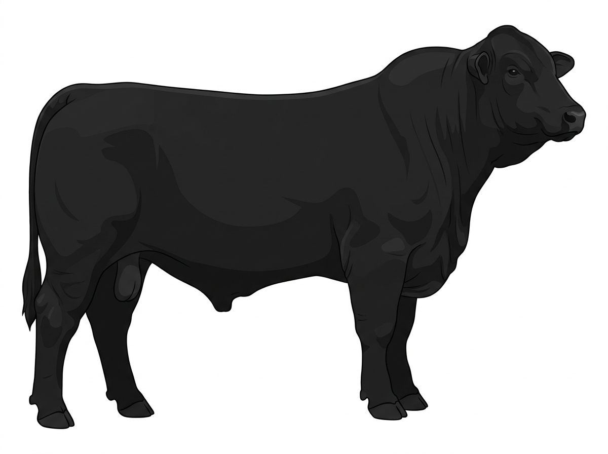 Black Brangus Bull
