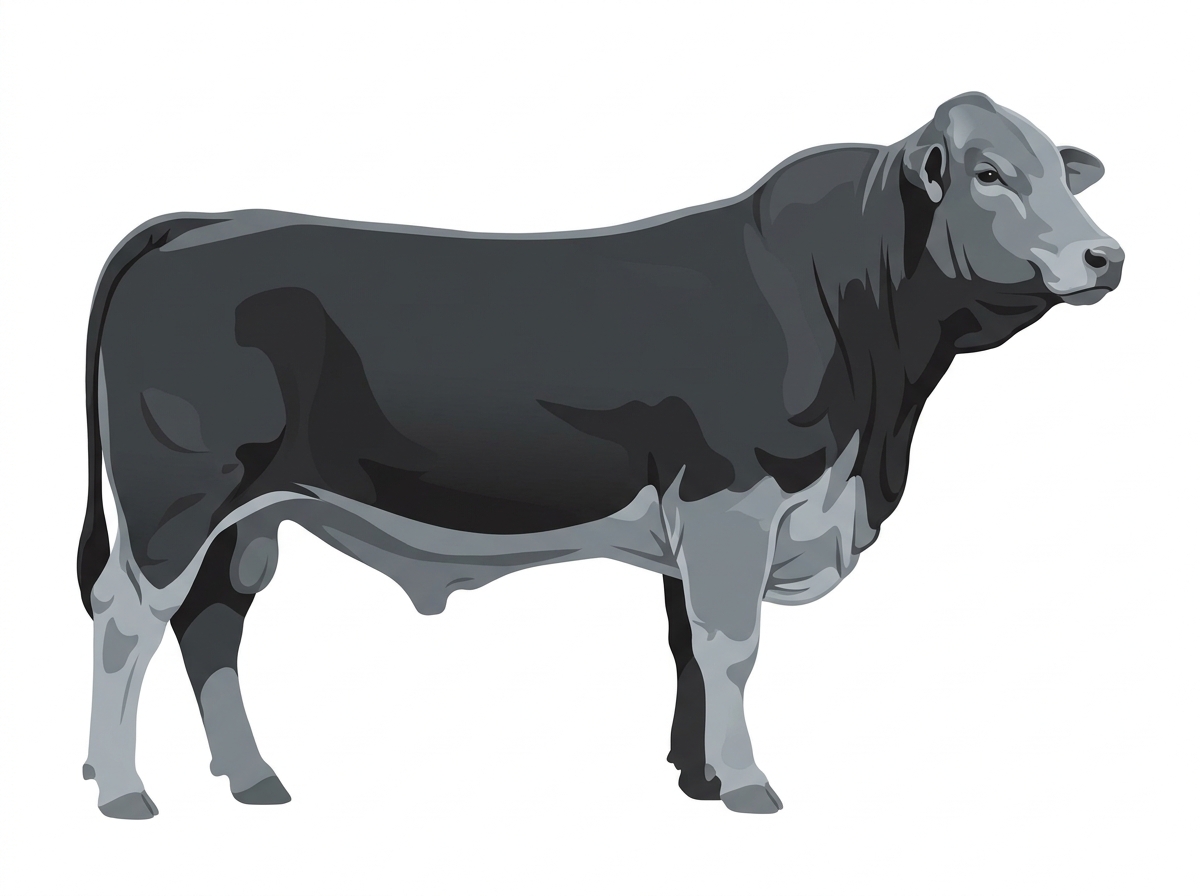 Silver Gray Brangus Bull