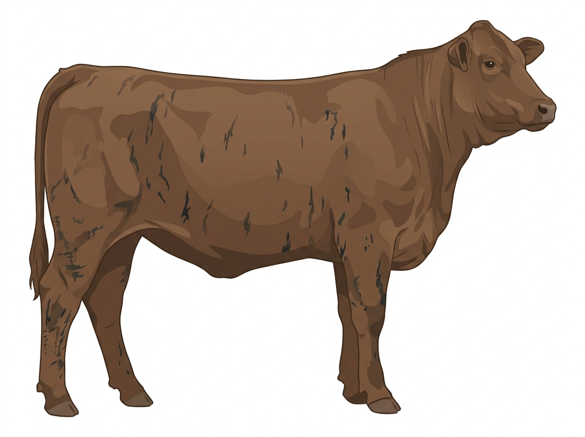 Smoky brindle with faint black striping Brangus Heifer
