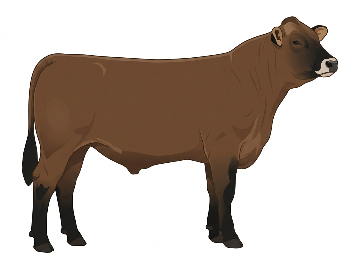 Brown with black points Braunvieh Cross Steer