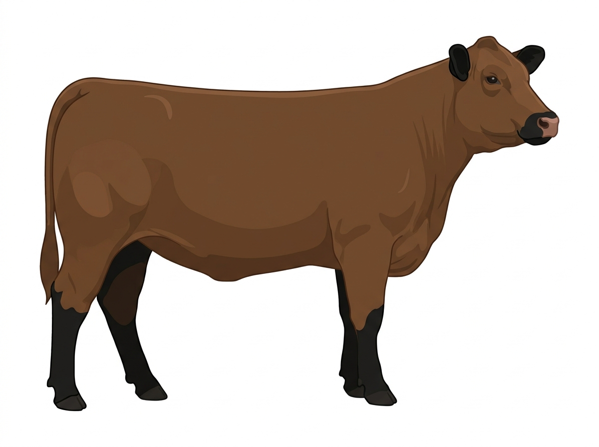 Brown with black points Charolais Cross Heifer