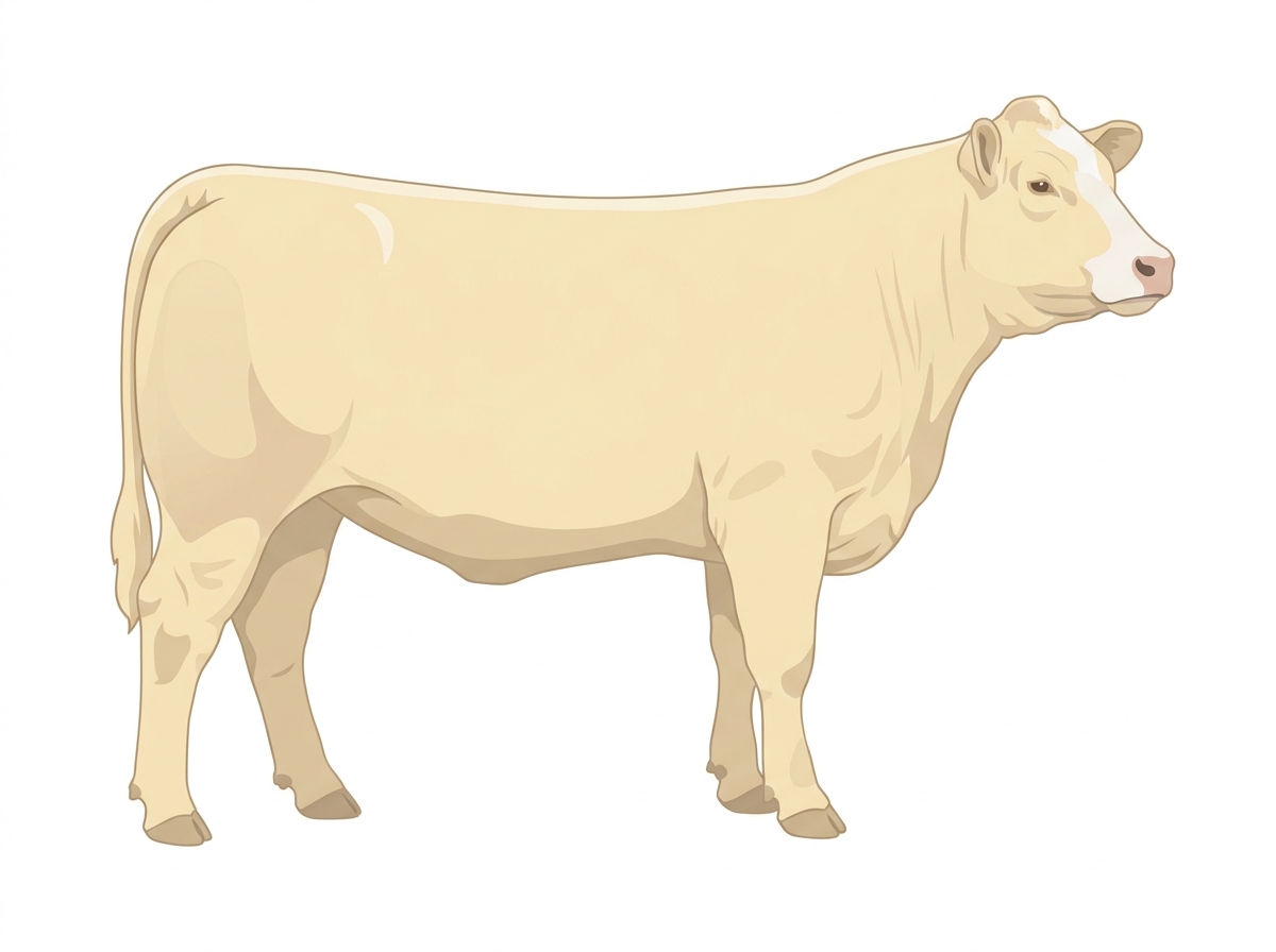 Cream with minimal white face markings Charolais Cross Heifer